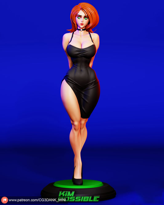 Kim Possible Statue 3D-Printed Kit