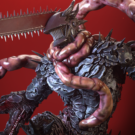 Chainsaw Man Statue 3D-Printed Kit