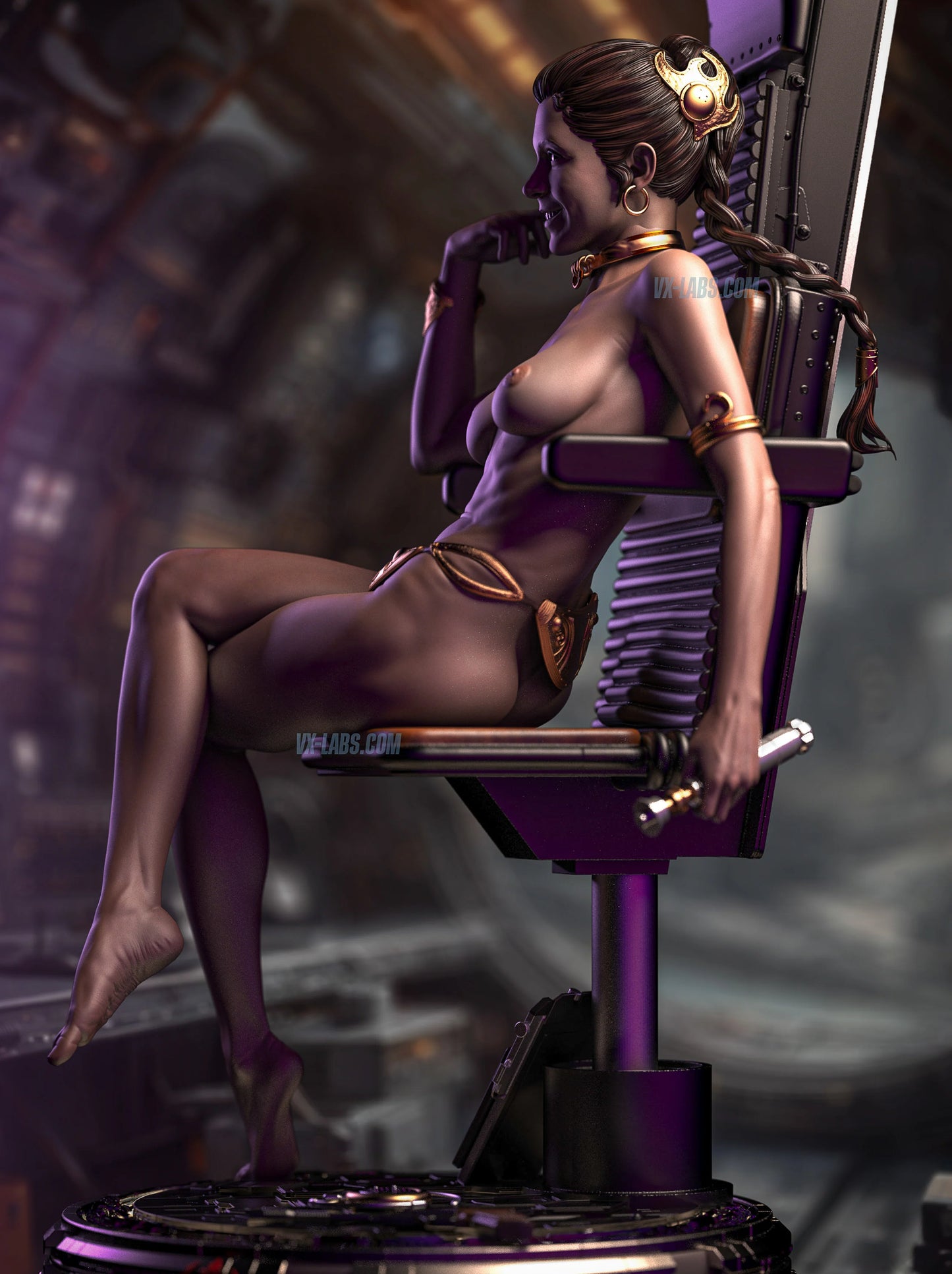 Princess Leia - Rebel Throne Statue