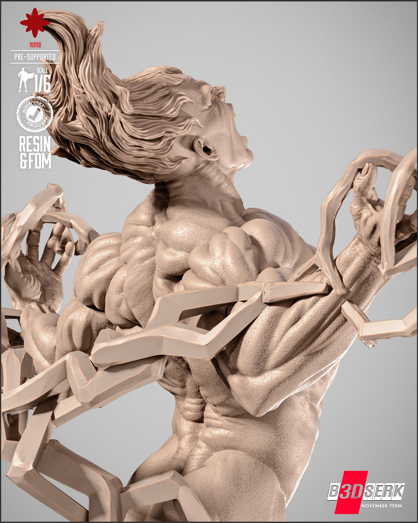 Captain Atom Statue 3D-Printed Kit