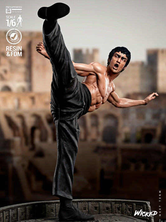 Bruce Lee Statue 3D-Printed Kit