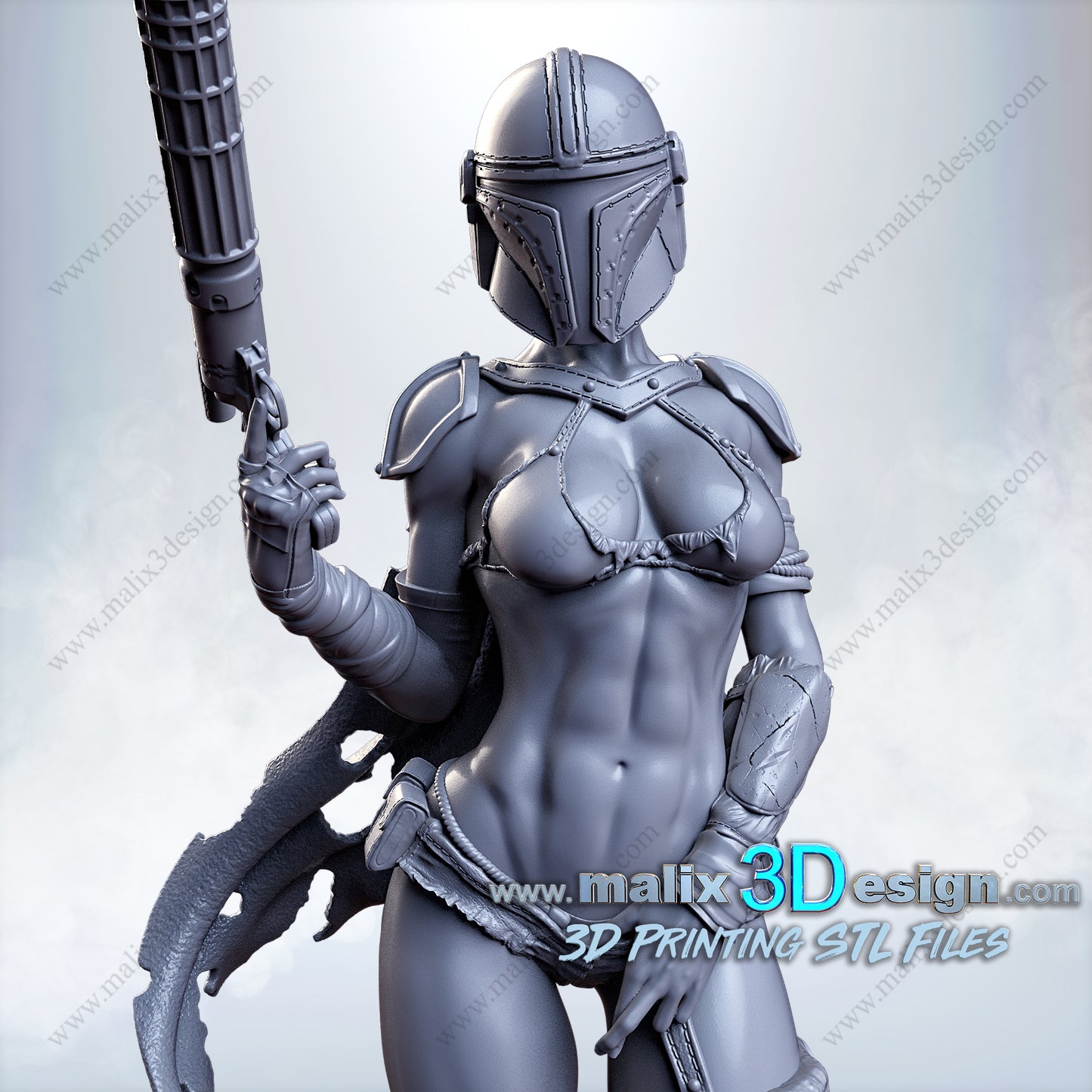 Lady Mandalorian Statue