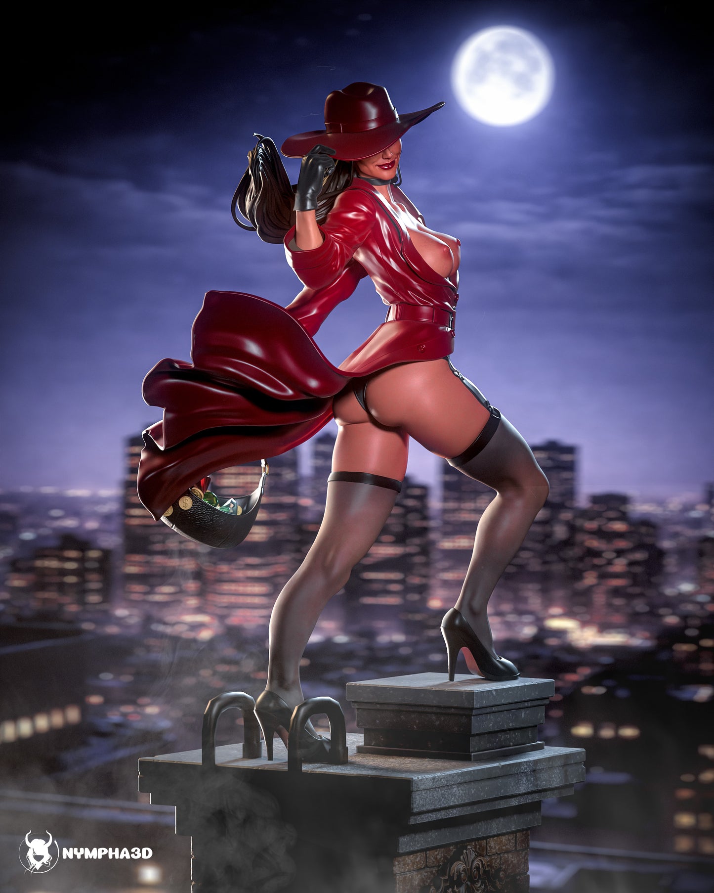 Carmen Sandiego Statue 3D-Printed Kit