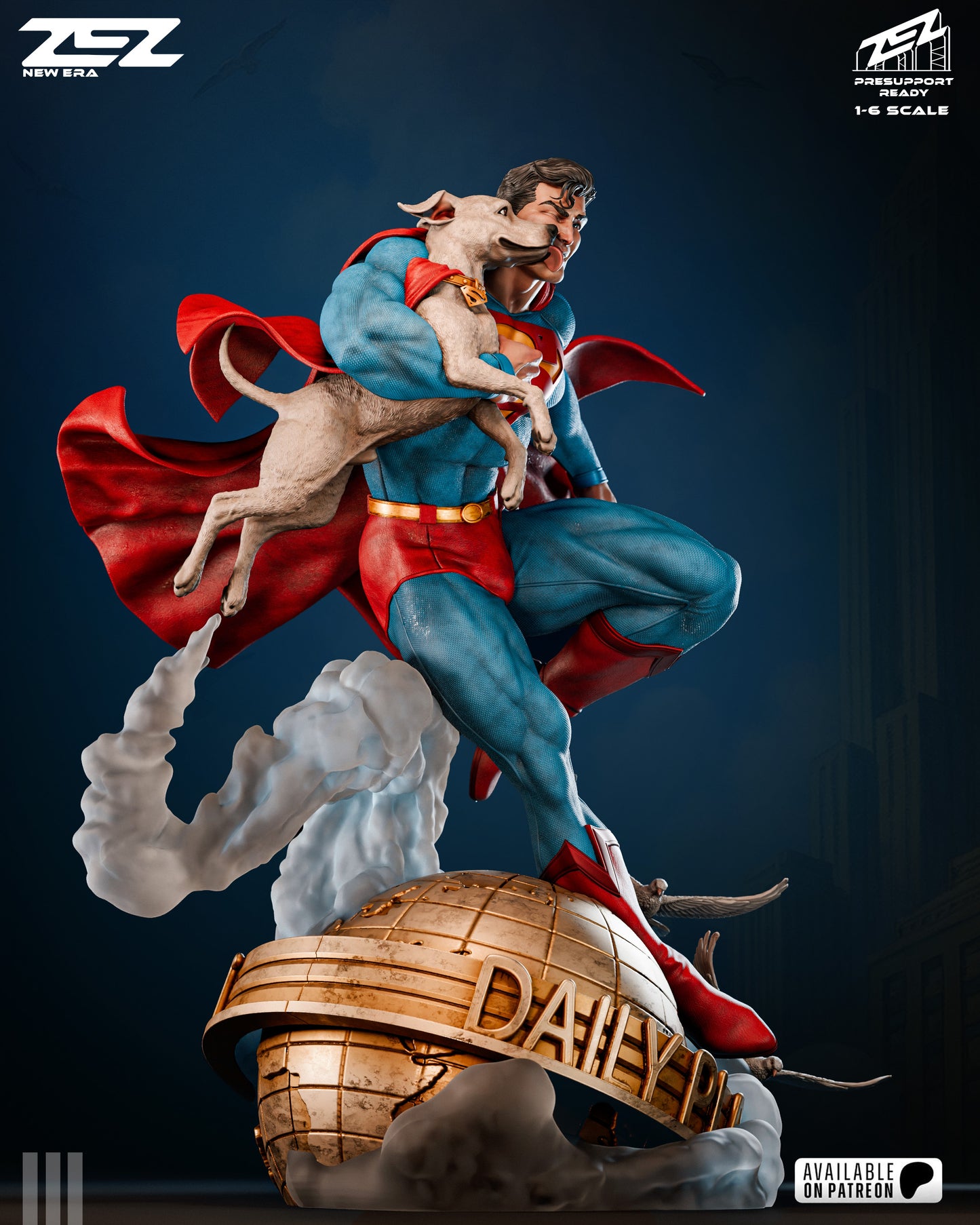Superman And Krypto Statue