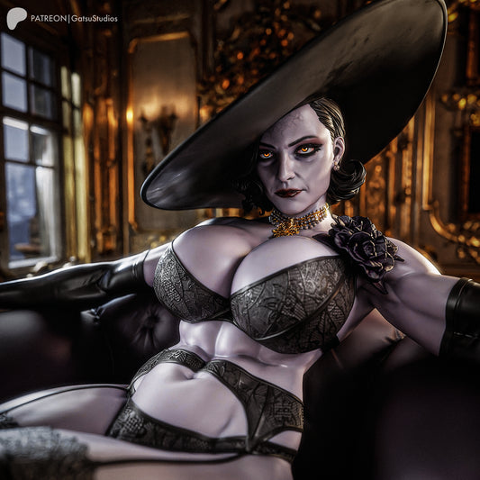 Lady Dimitrescu Statue 3D-Printed Kit
