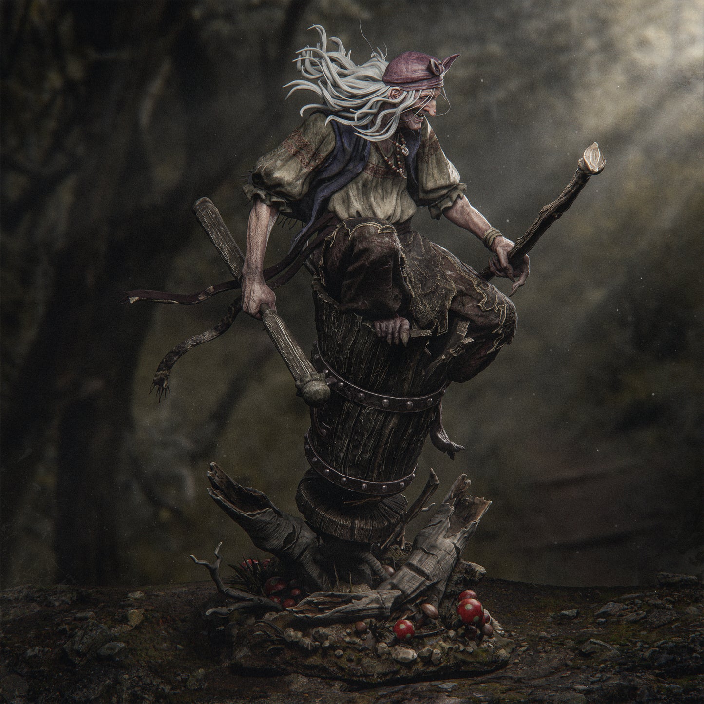 Baba Yaga Statue