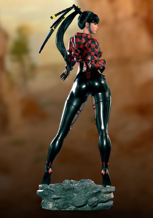 Eve Racer's High Suit Statue