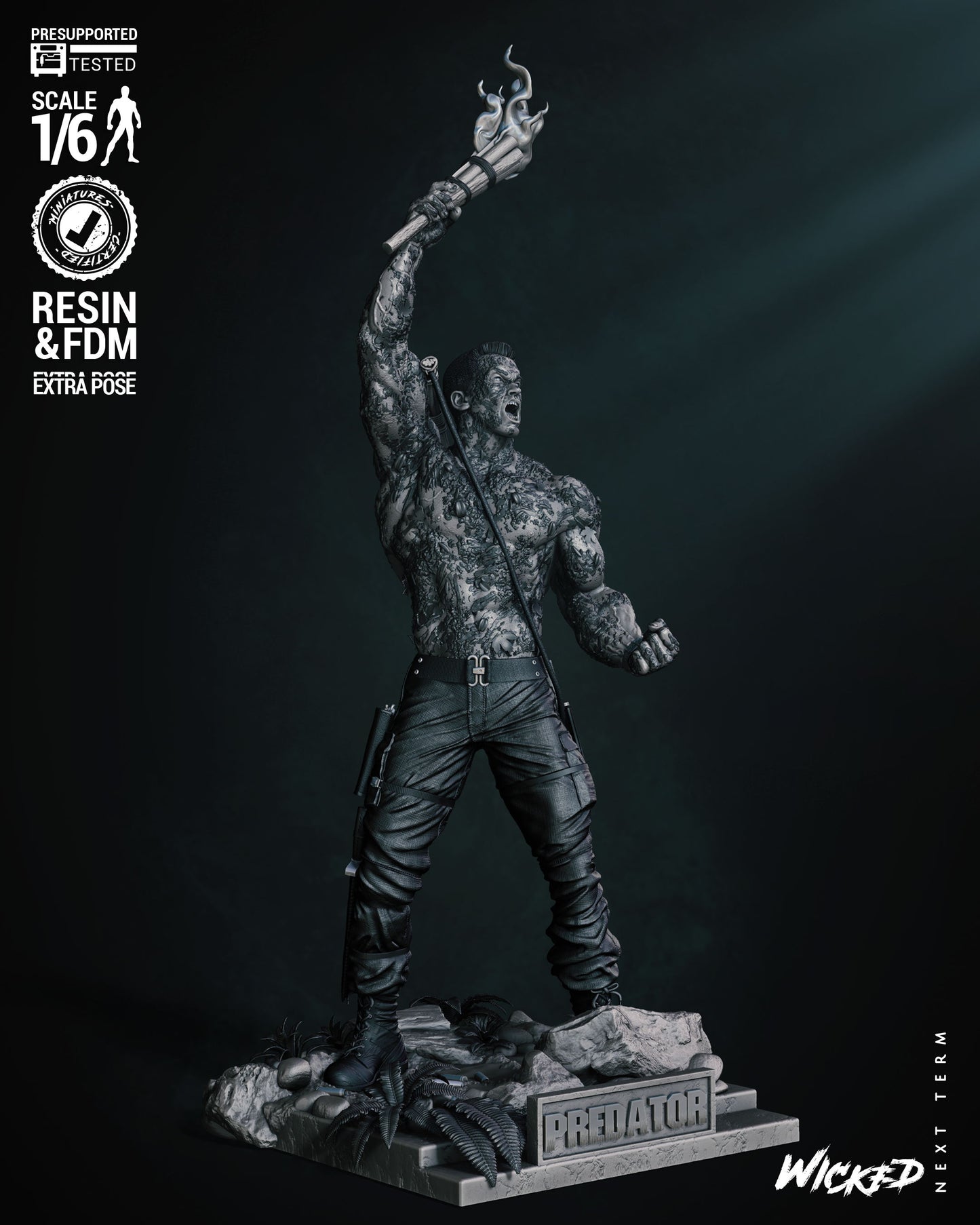 Dutch (Predator) Statue