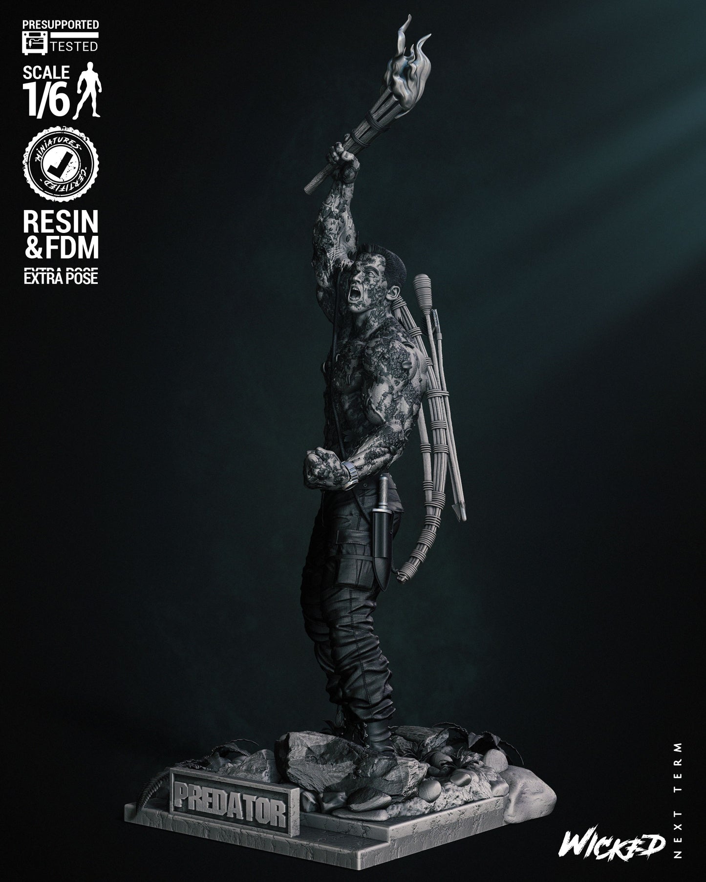 Dutch (Predator) Statue