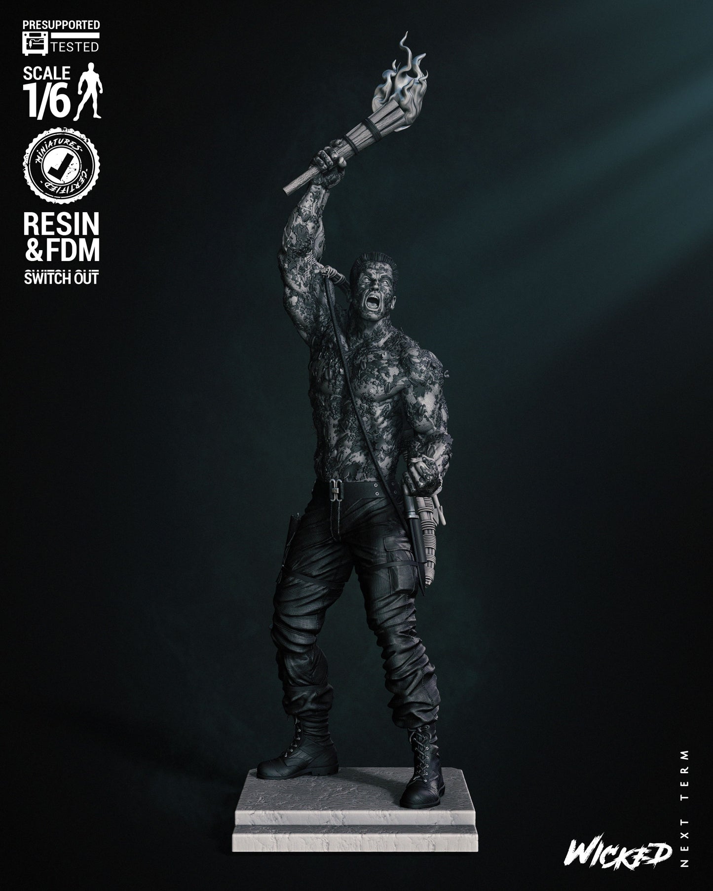 Dutch (Predator) Statue