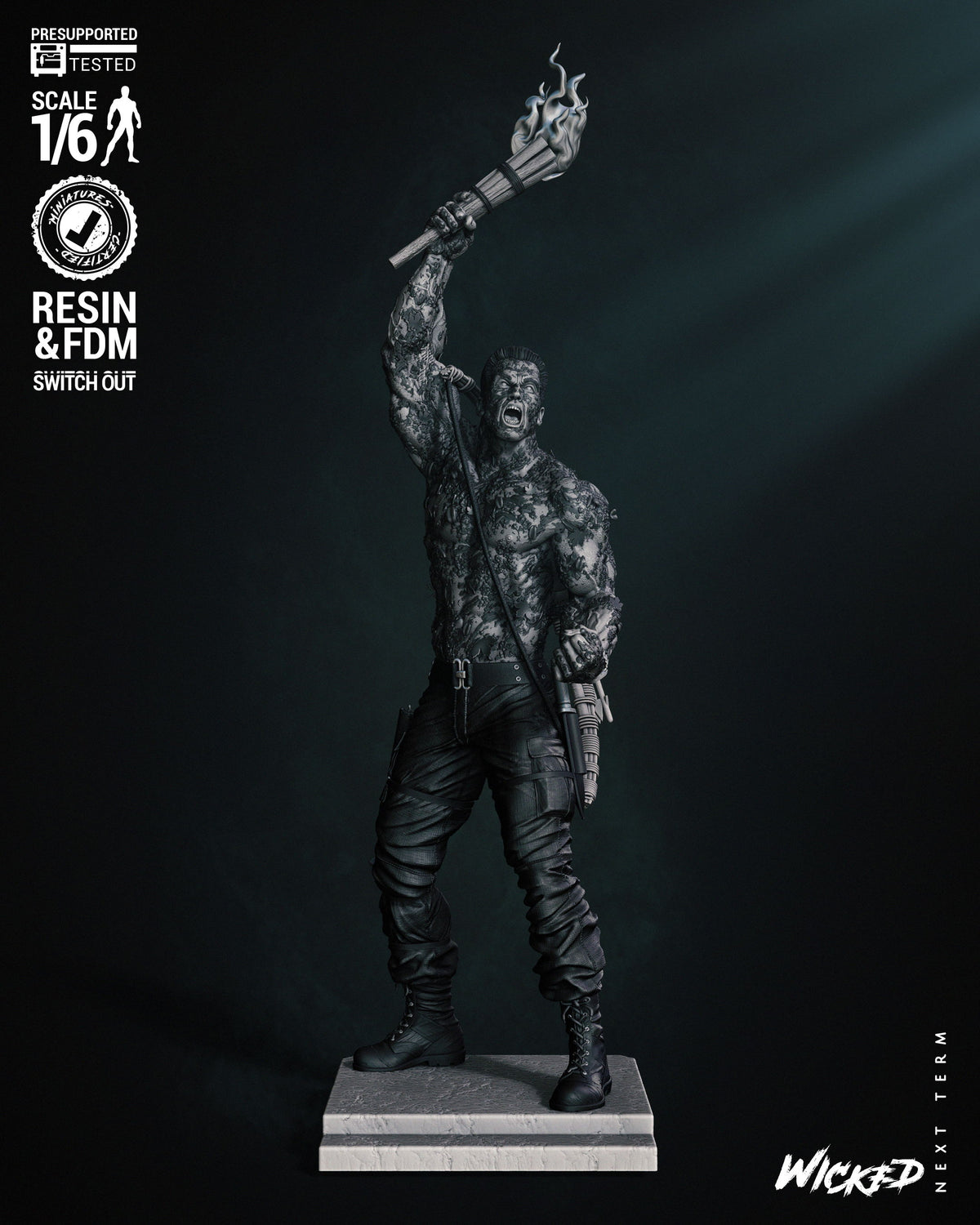 Dutch (Predator) Statue