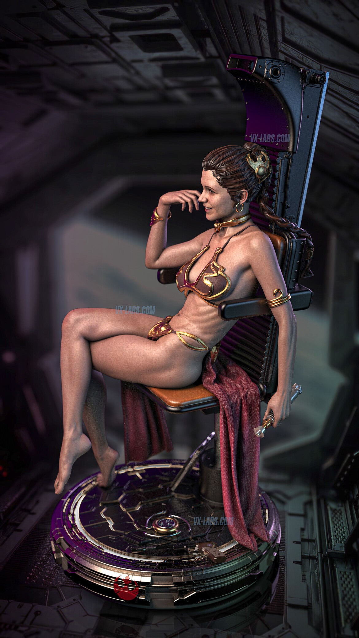 Princess Leia - Rebel Throne Statue