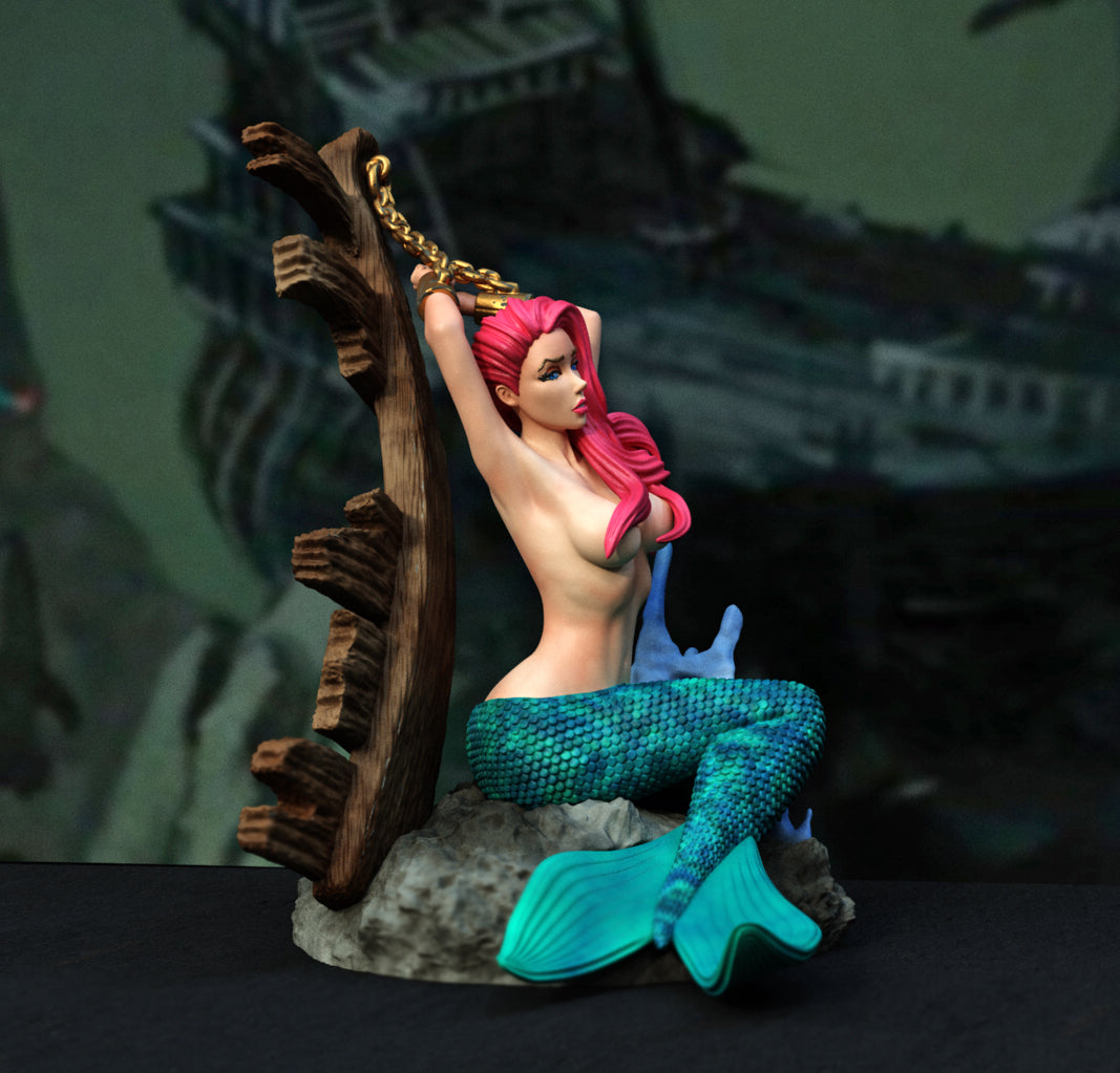 Captured Mermaid Statue