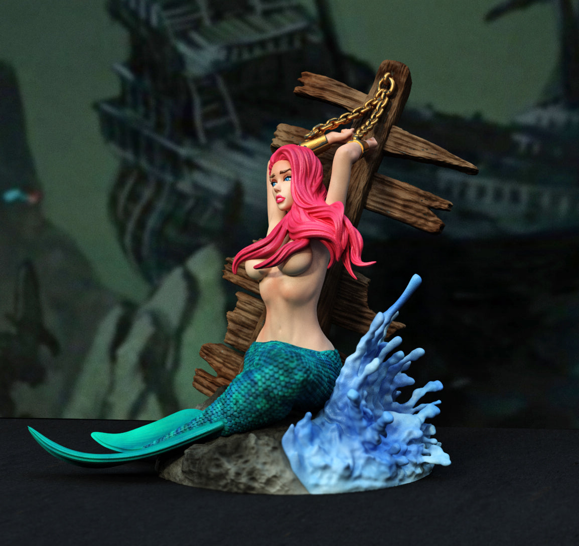Captured Mermaid Statue