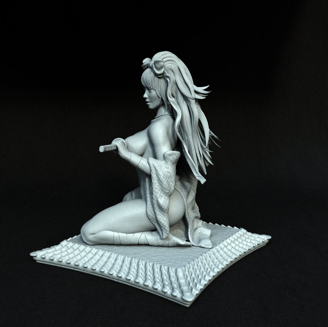 Ninja Woman Statue 3D-Printed Kit
