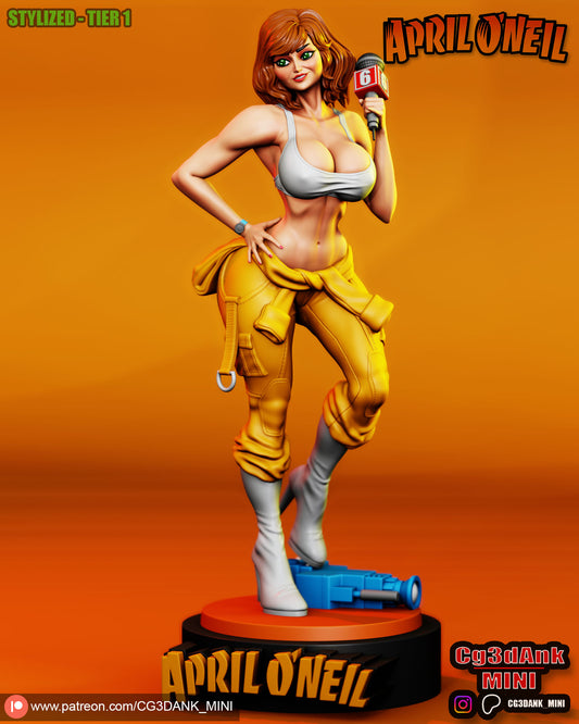 April O'Neil Statue 3D-Printed Kit