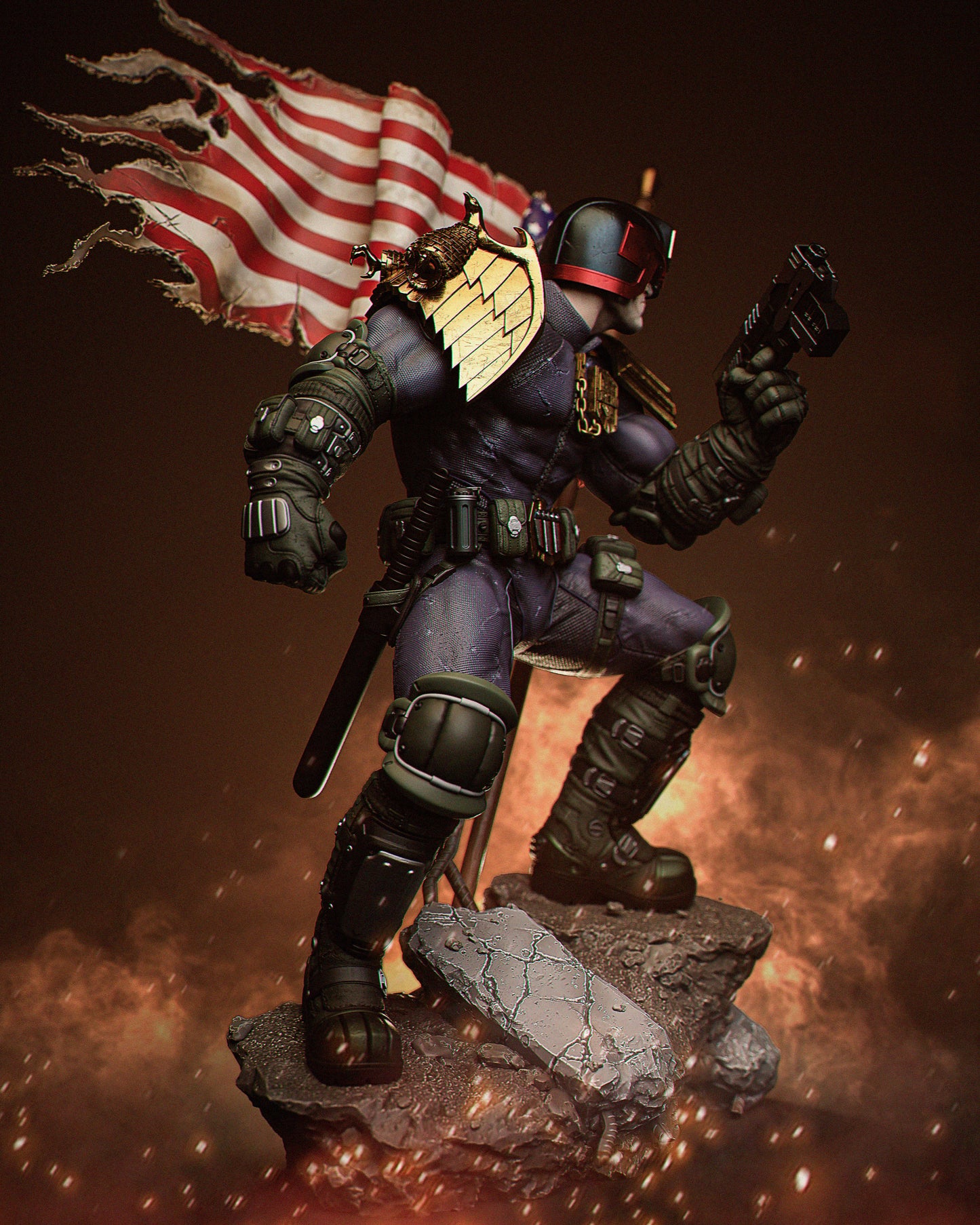 Judge Dredd Statue