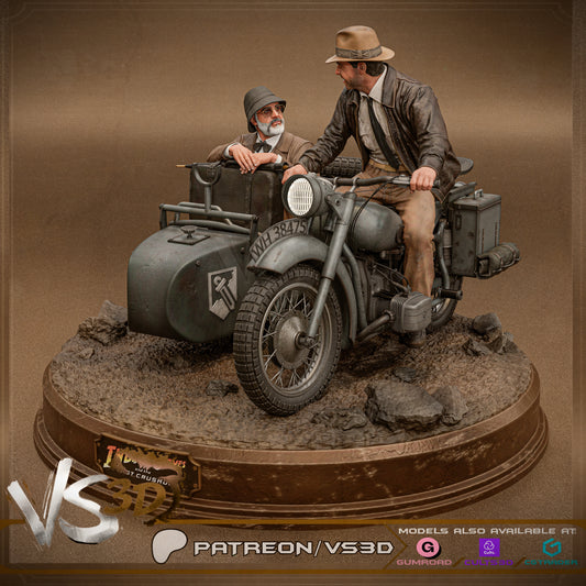 Indiana Jones Diorama Statue 3D-Printed Kit