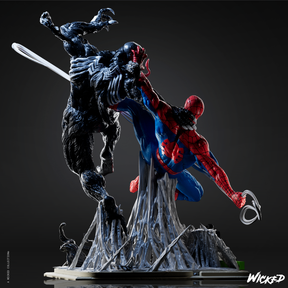 Venom and Spiderman V2 Diorama