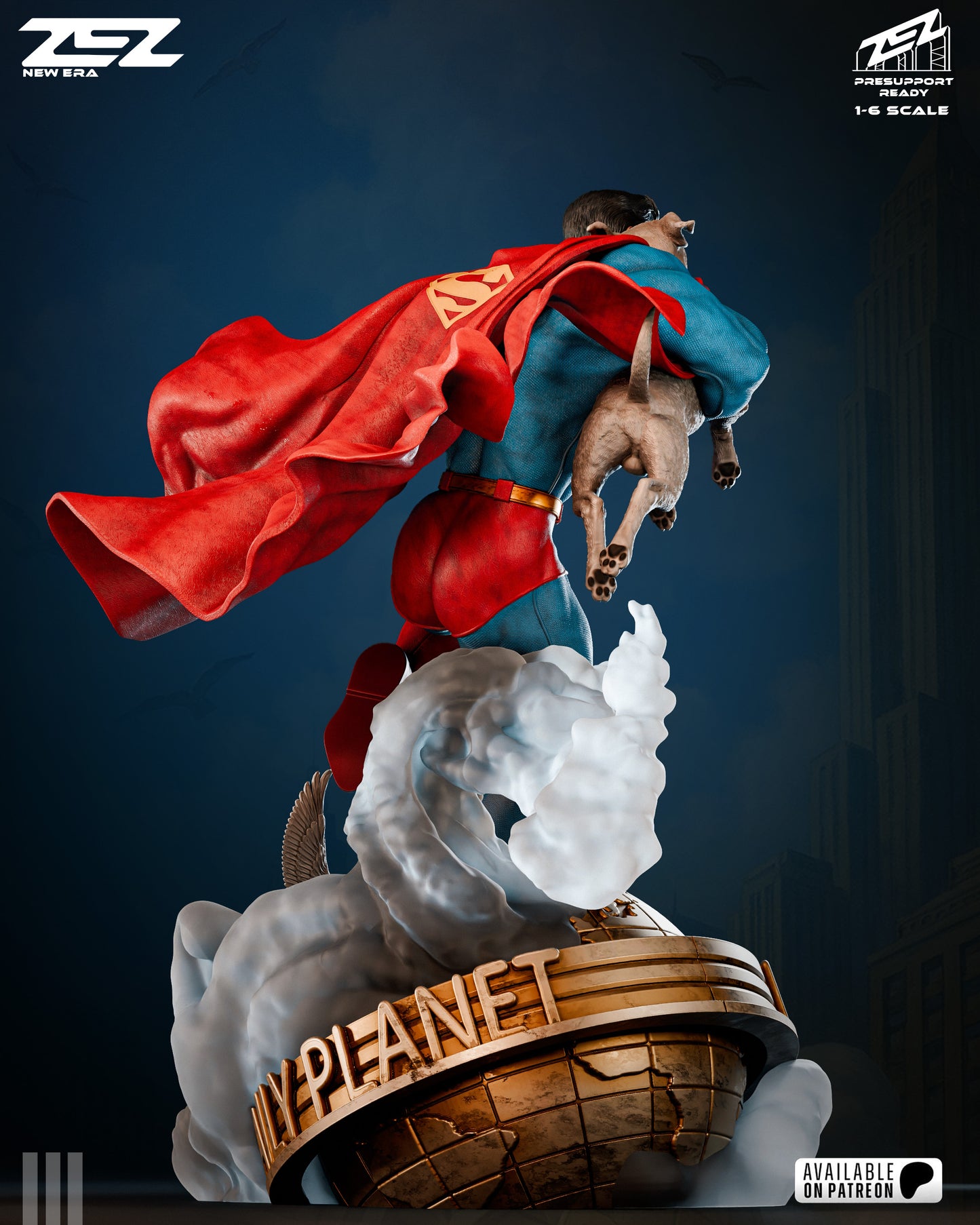 Superman And Krypto Statue