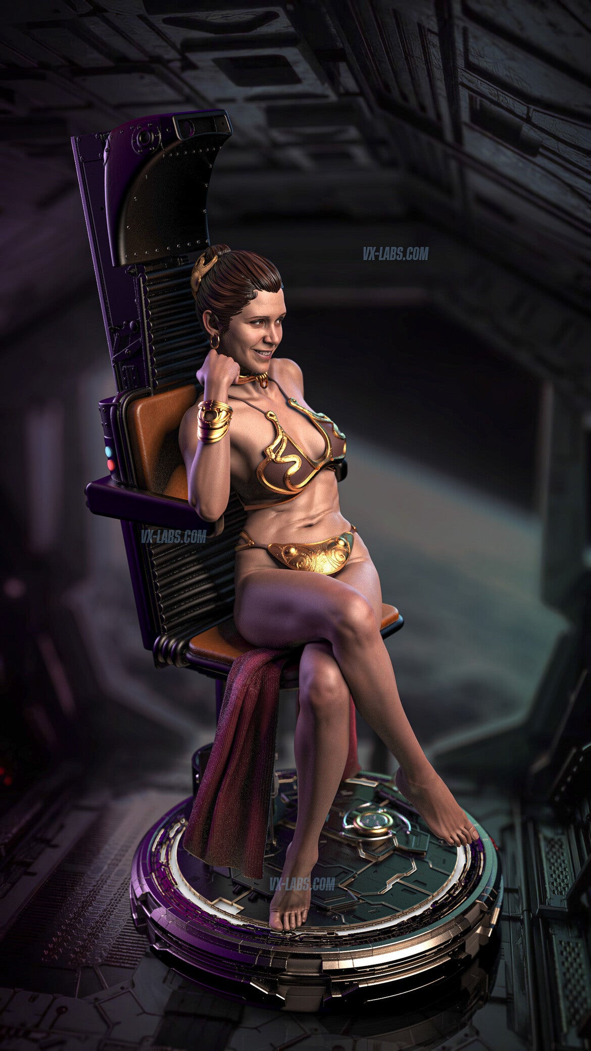 Princess Leia - Rebel Throne Statue