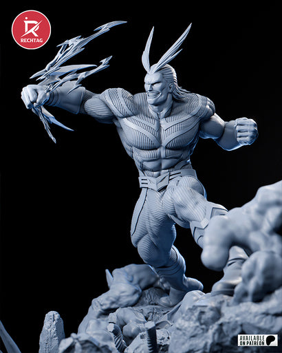 All Might Statue 3D-Printed Kit