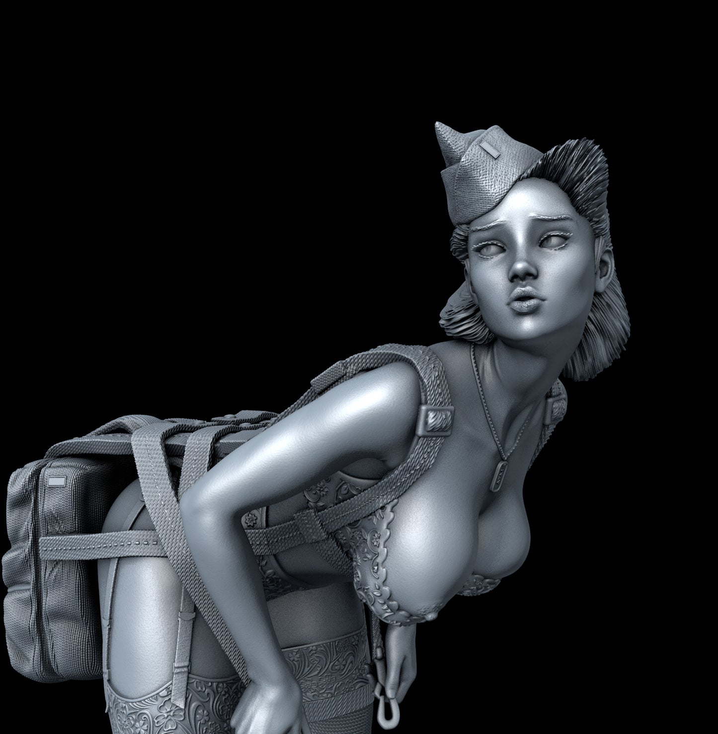 WW2 Pin-up Statue 3D-Printed Kit