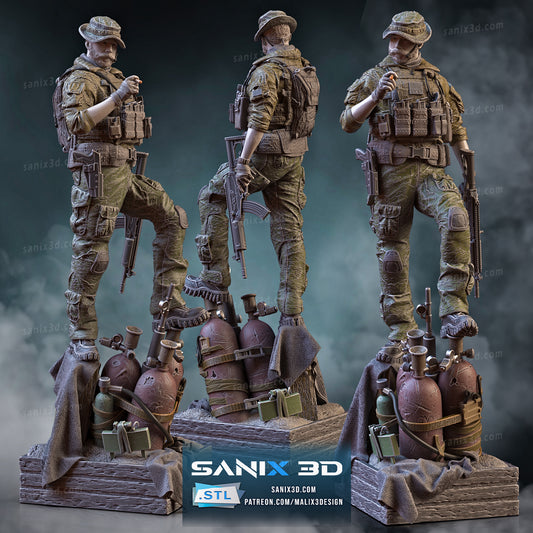Call Of Duty Captain Price Statue