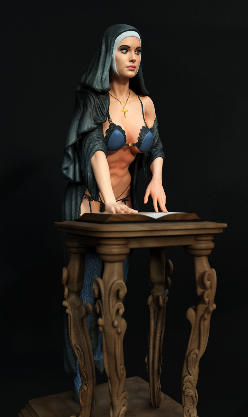 Sexy Nun Statue 3D-Printed Kit