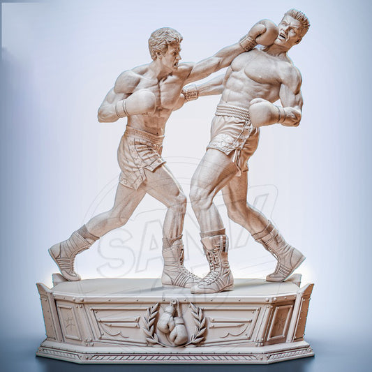 Rocky VS Drago Statue 3D-Printed Kit