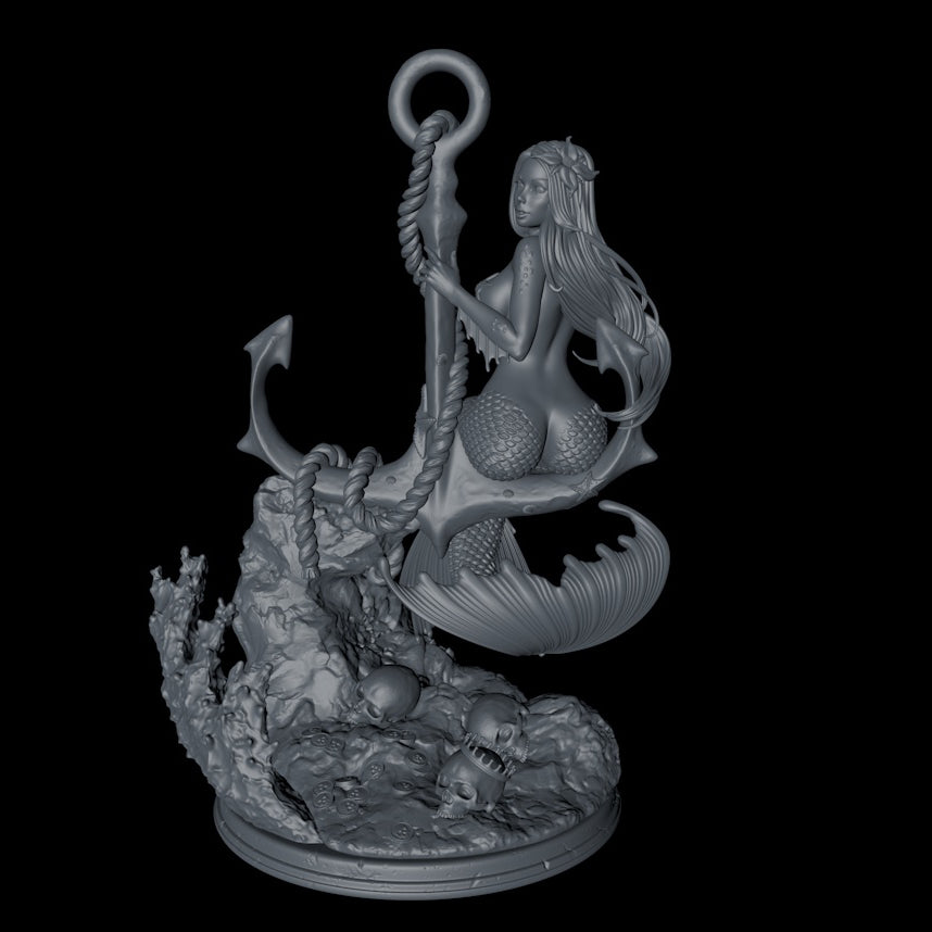 Mermaid Statue 3D-Printed Kit