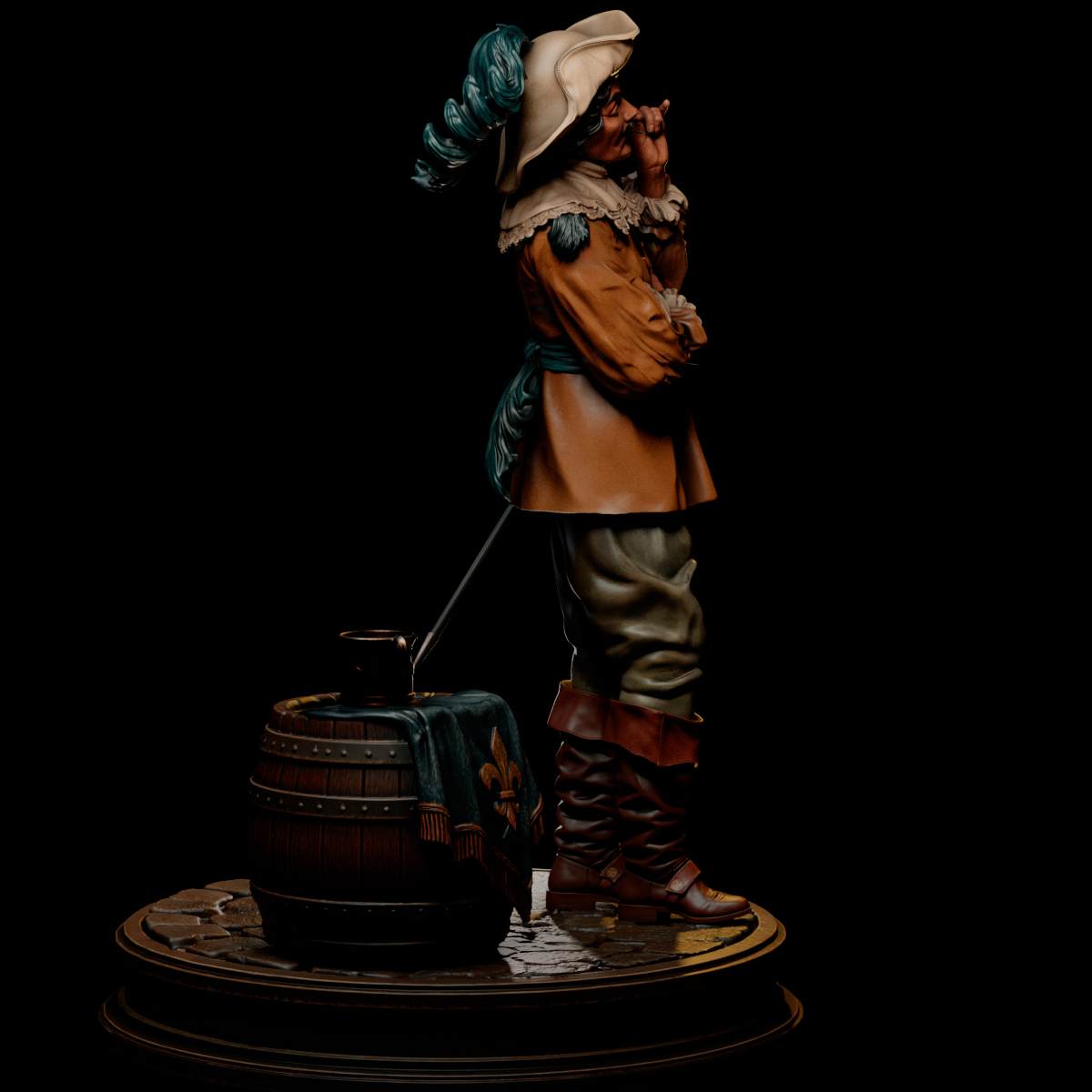 Musketeer Statue 3D-Printed Kit