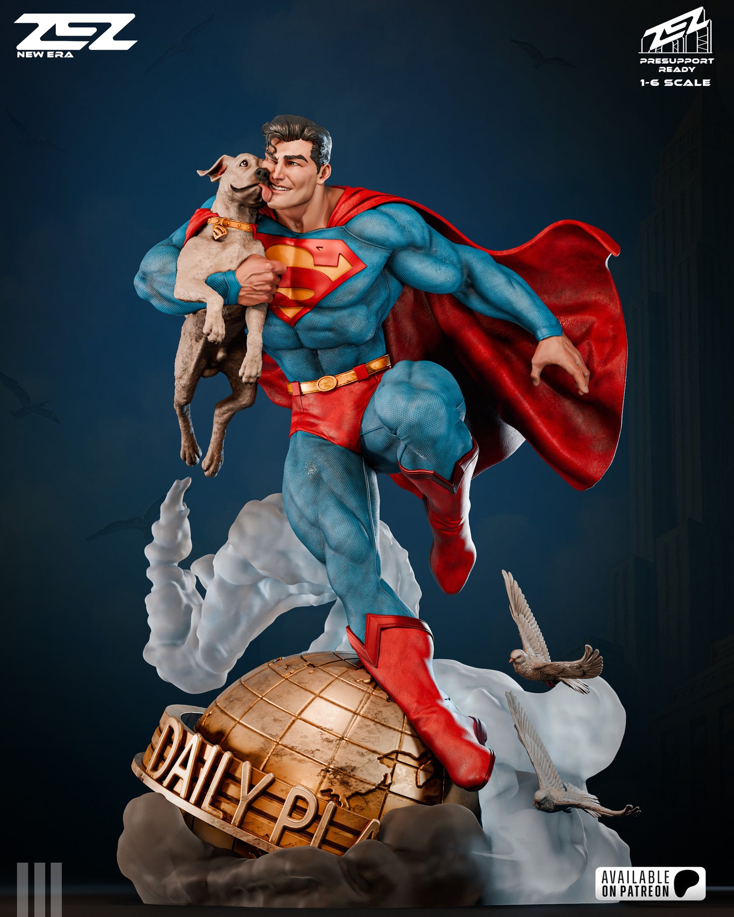 Superman And Krypto Statue