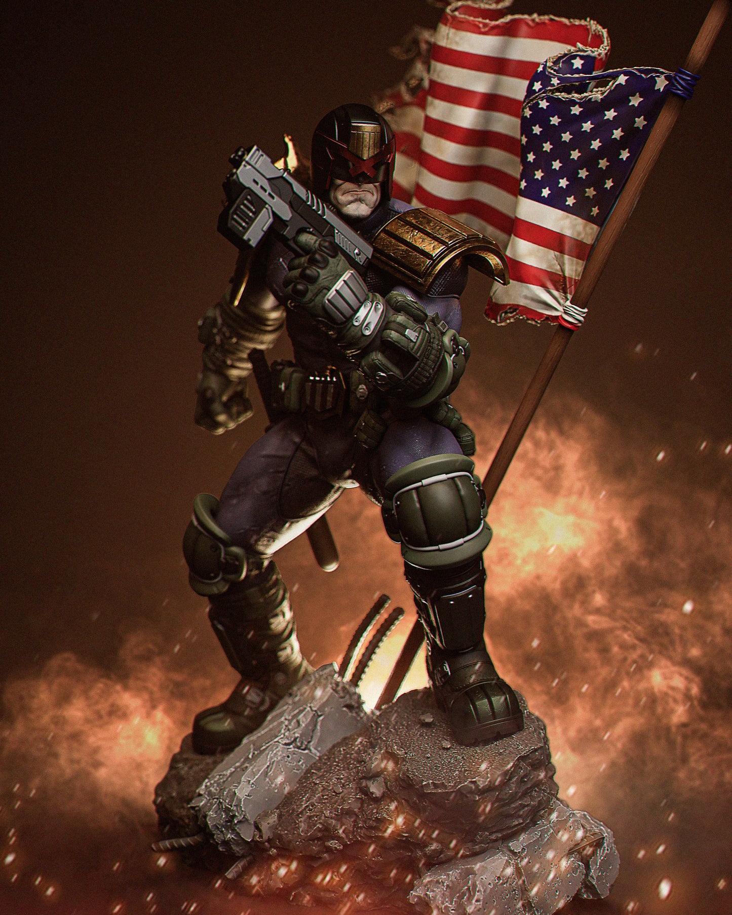Judge Dredd Statue