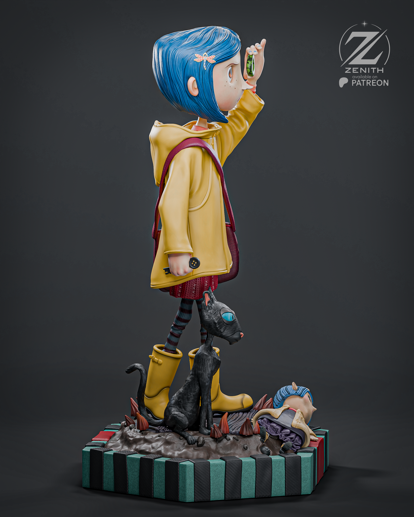 Coraline Statue 3D-Printed Kit