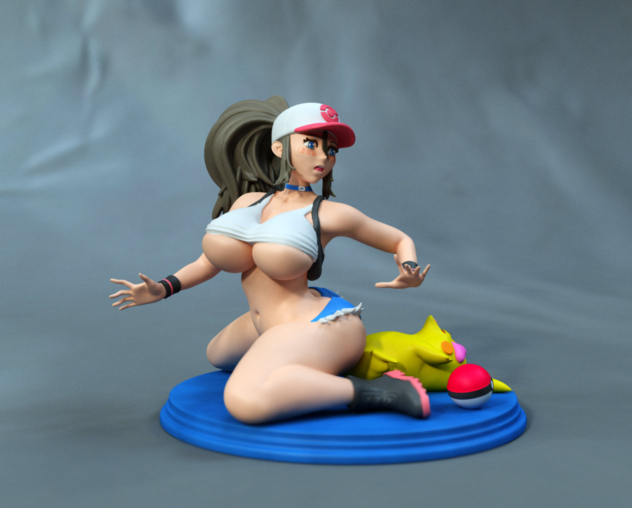 Pokemon Hilda Statue 3D-Printed Kit