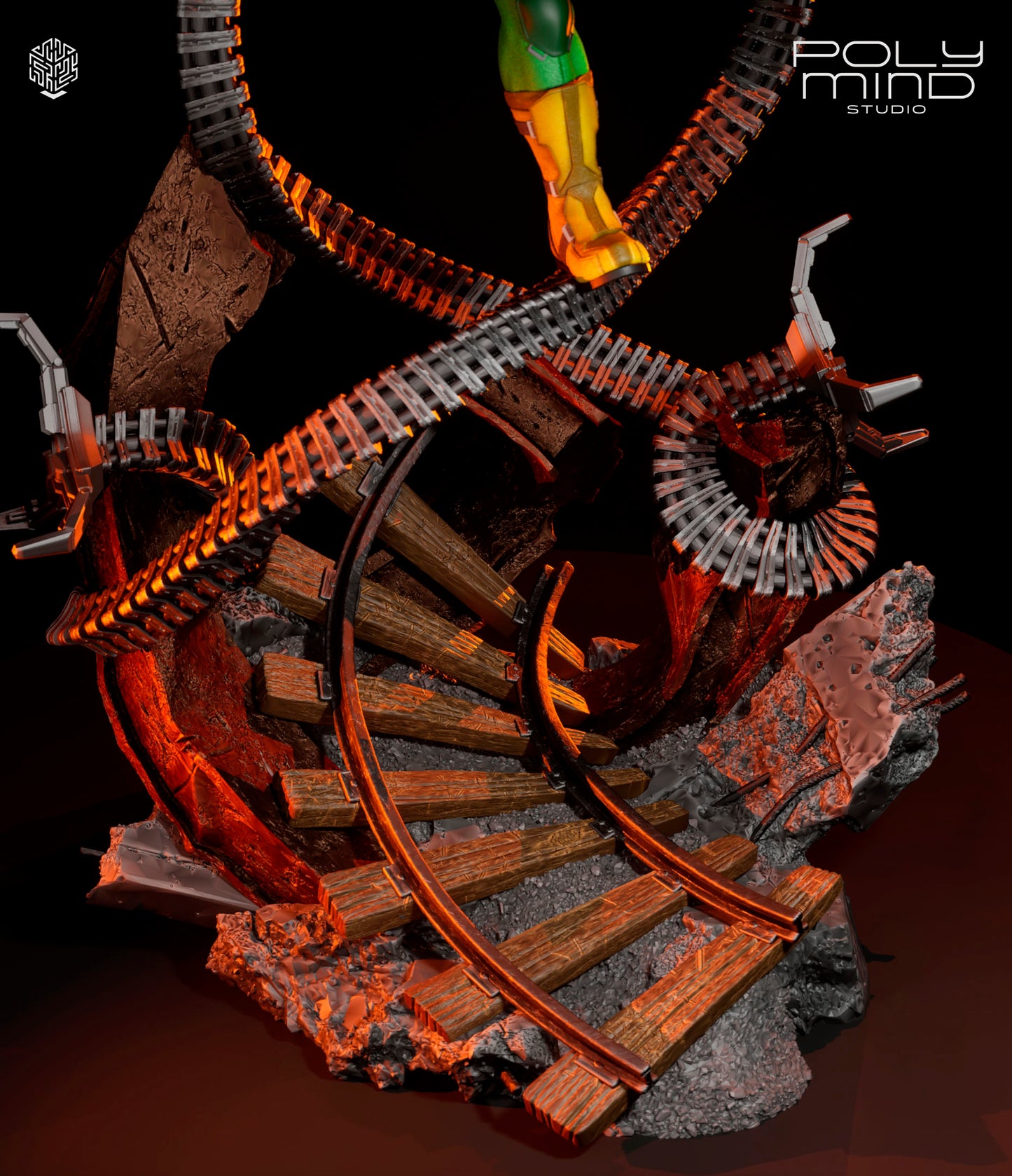 Doctor Octopus Statue 3D-Printed Kit