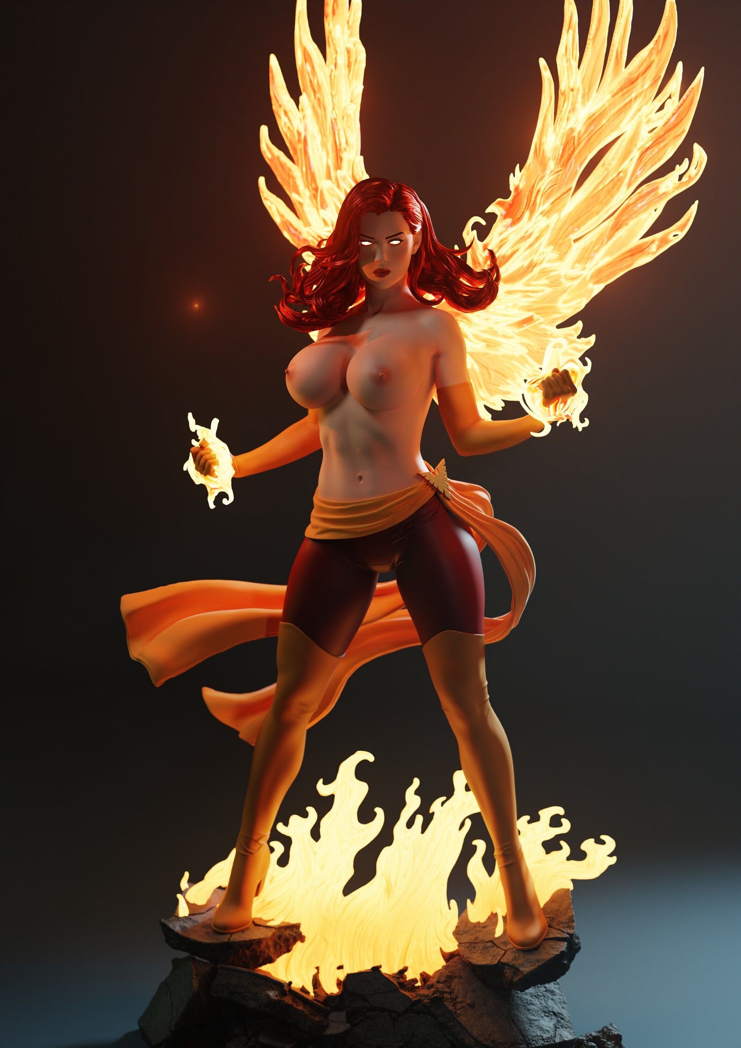 Dark Phoenix Statue 3D-Printed Kit