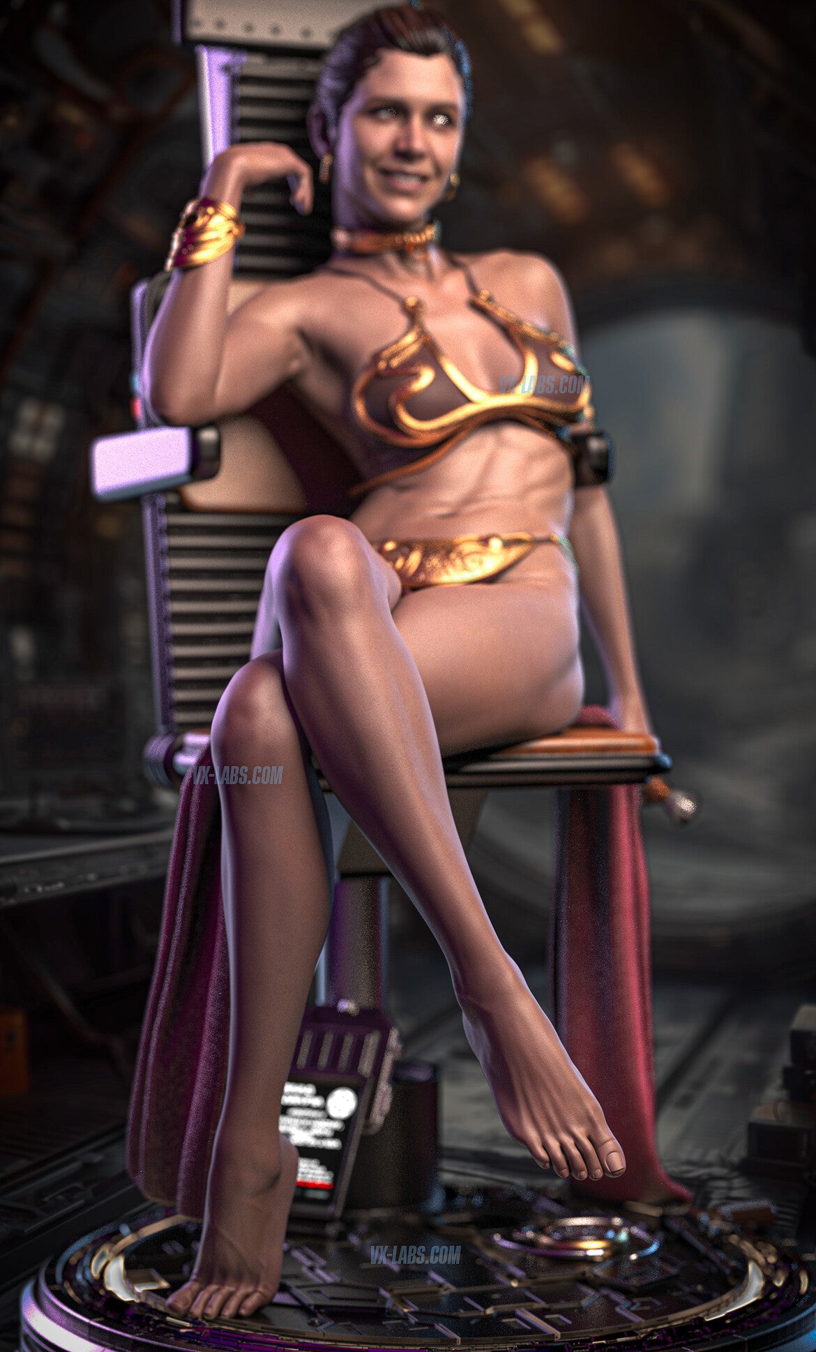 Princess Leia - Rebel Throne Statue