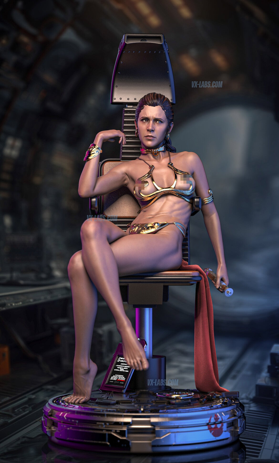 Princess Leia - Rebel Throne Statue