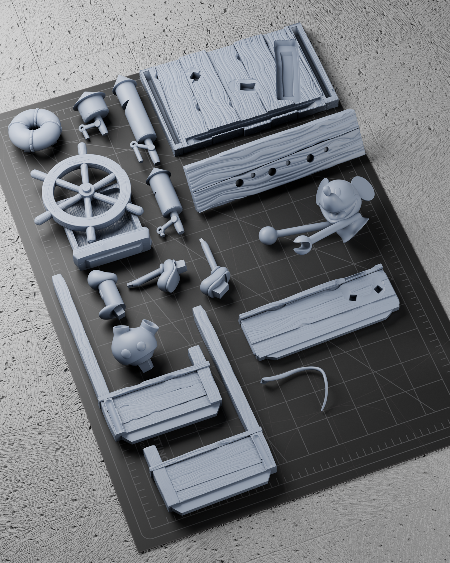 Mickey Statue 3D-Printed Kit