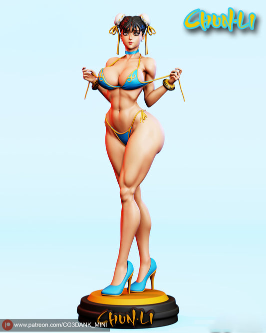 Chun-Li Statue 3D-Printed Kit