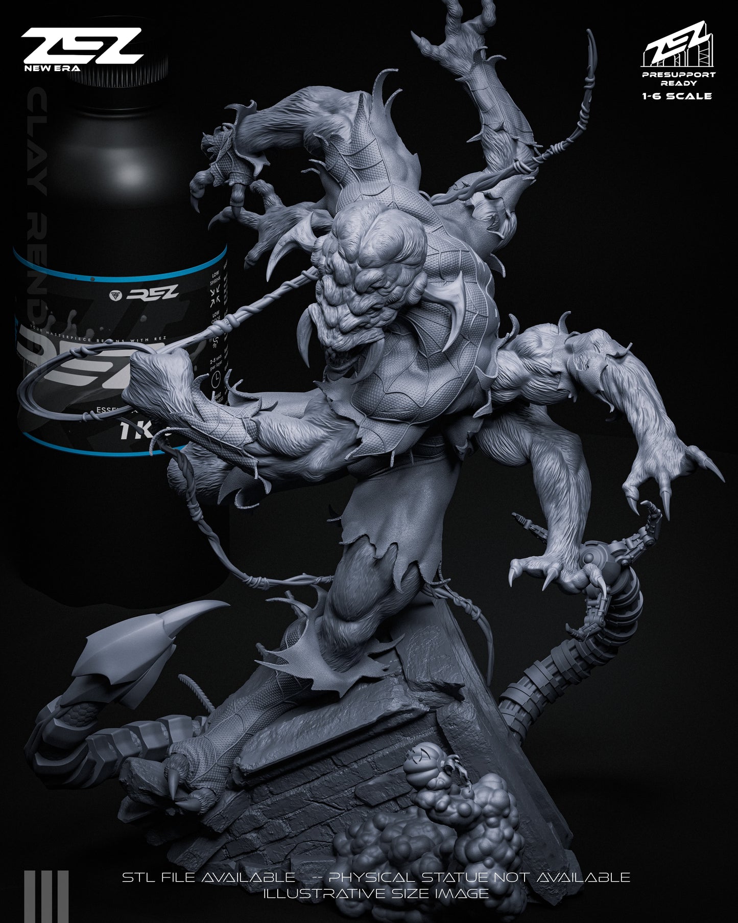 Man Spider Statue 3D-Printed Kit
