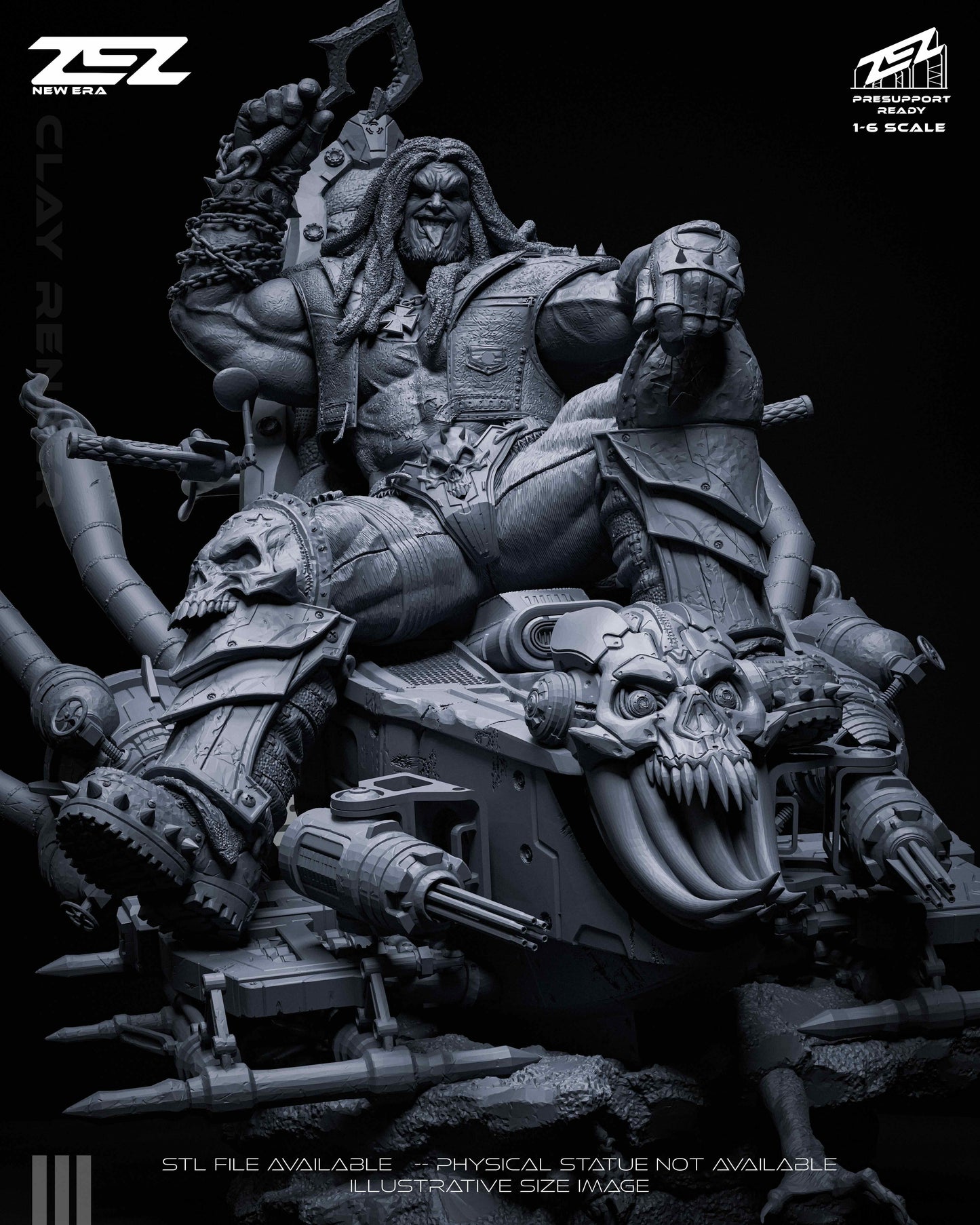 Lobo (Throne) Statue 3D-Printed Kit