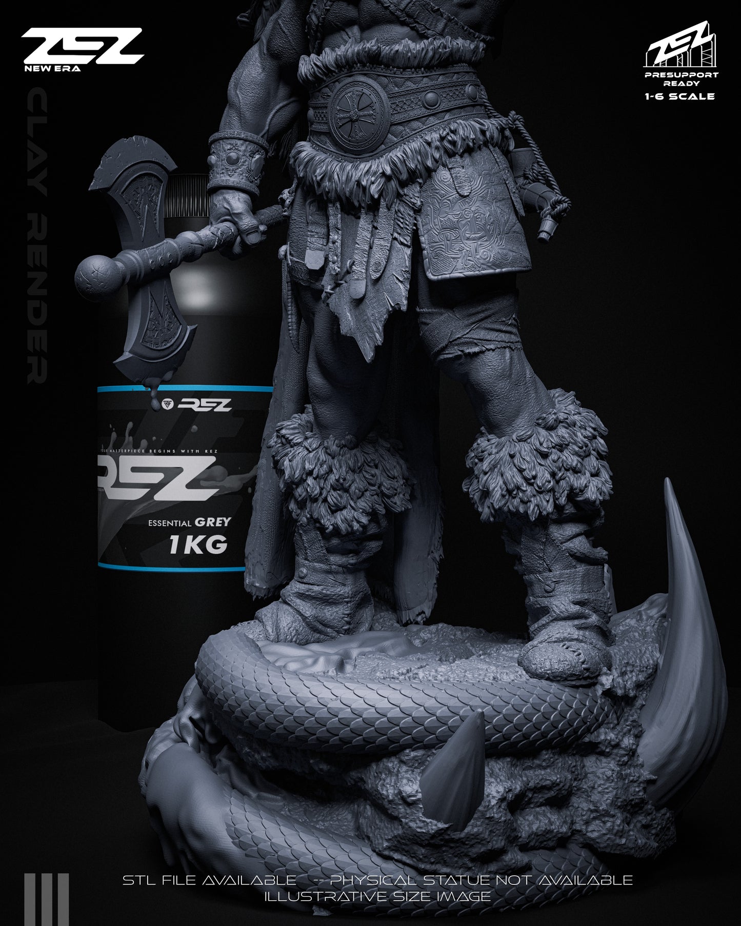 He-Man (Museum Pose) Statue 3D-Printed Kit
