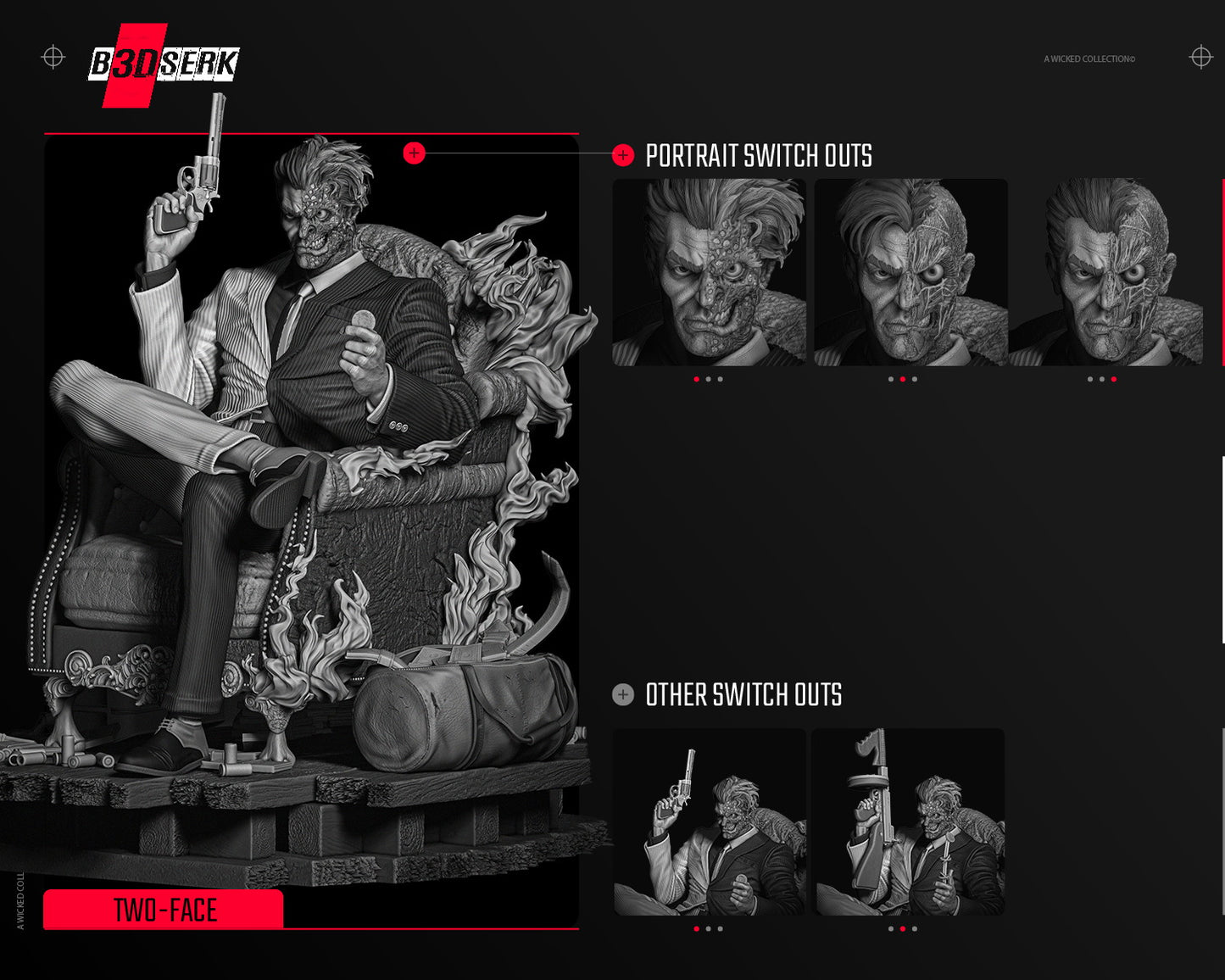 Two Face Statue
