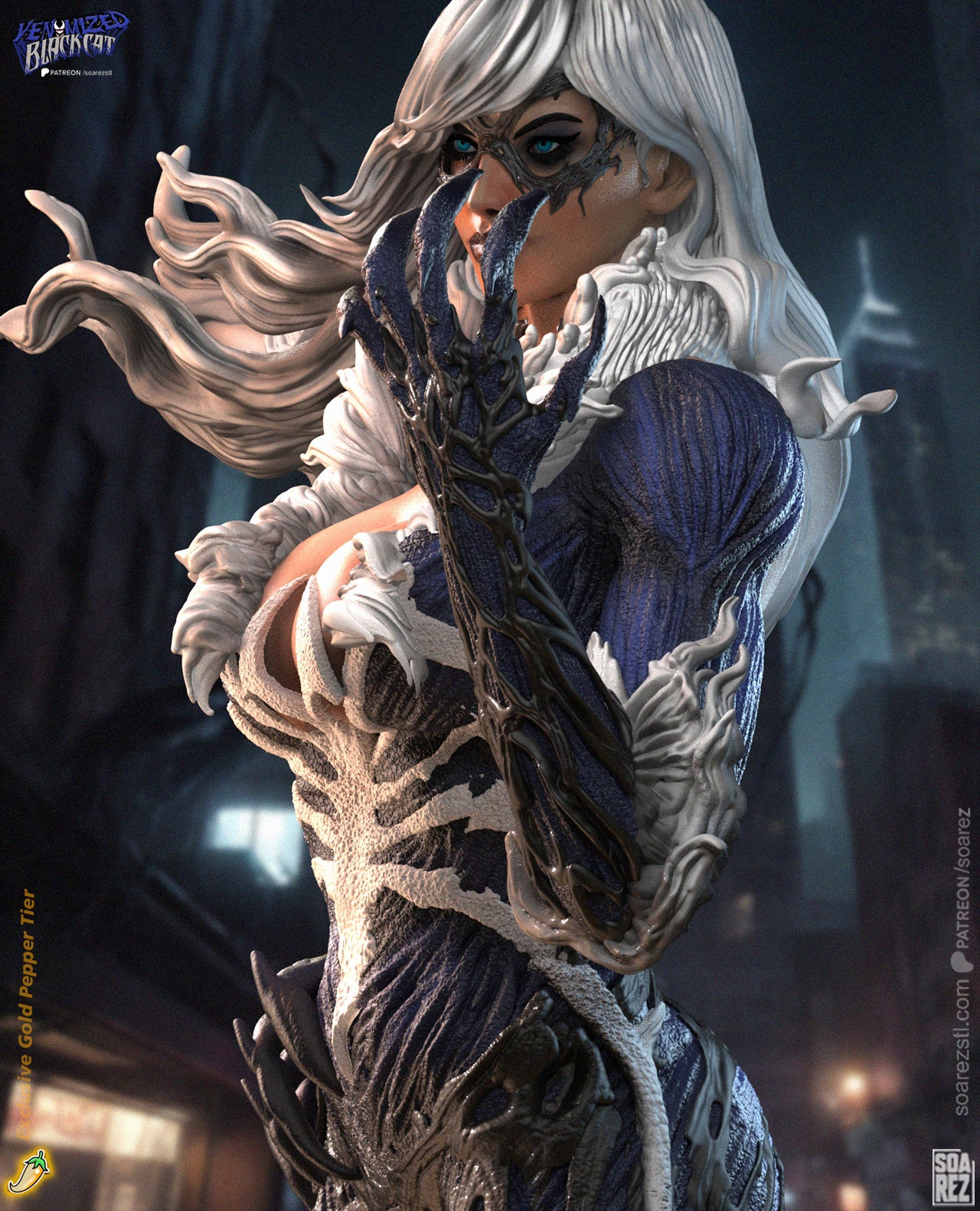 Black Cat Venomized Statue