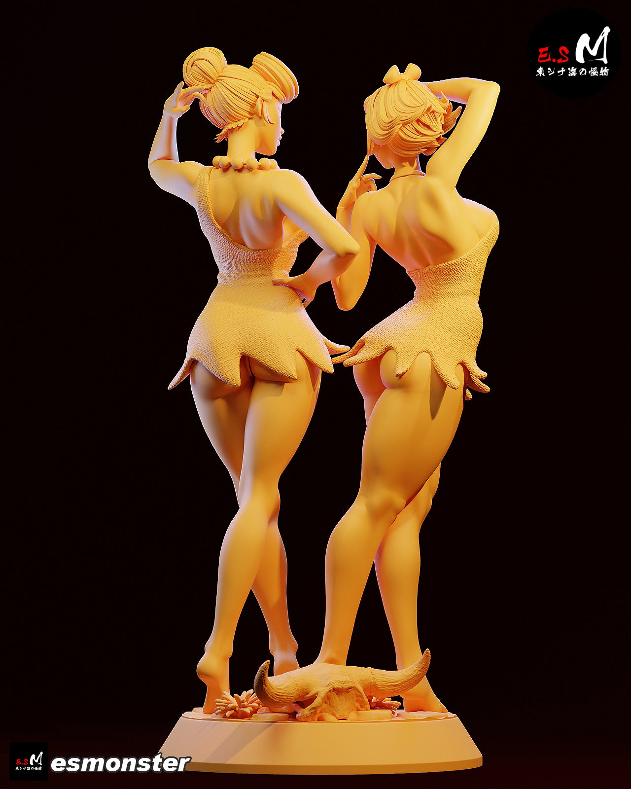 Vilma & Betty Statue 3D-Printed Kit