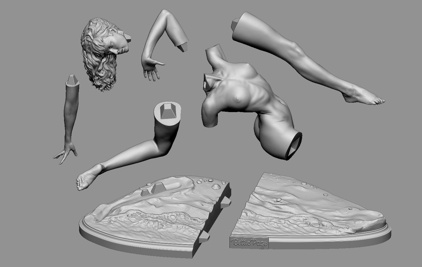 Bettie Page Statue 3D-Printed Kit