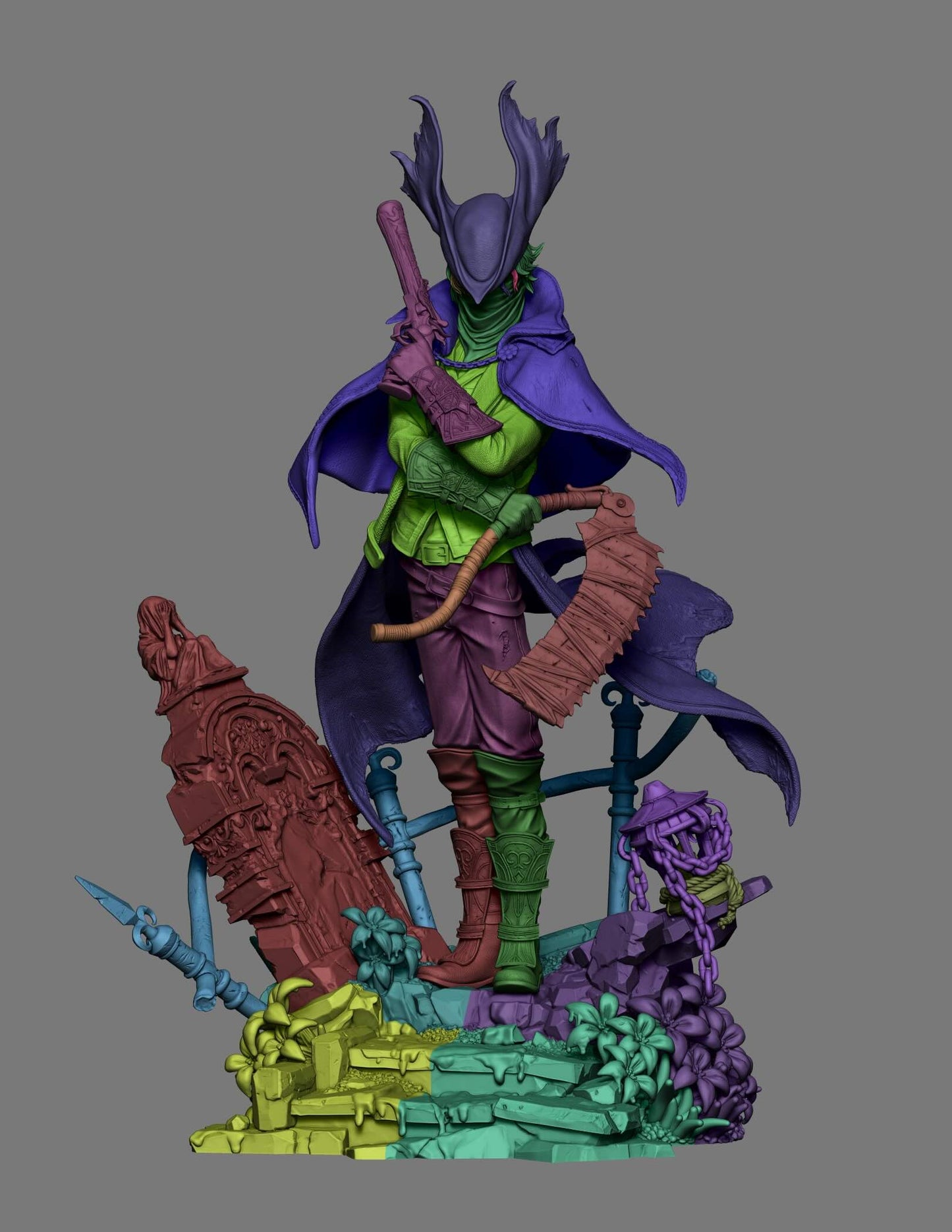 The Hunter Statue 3D-Printed Kit